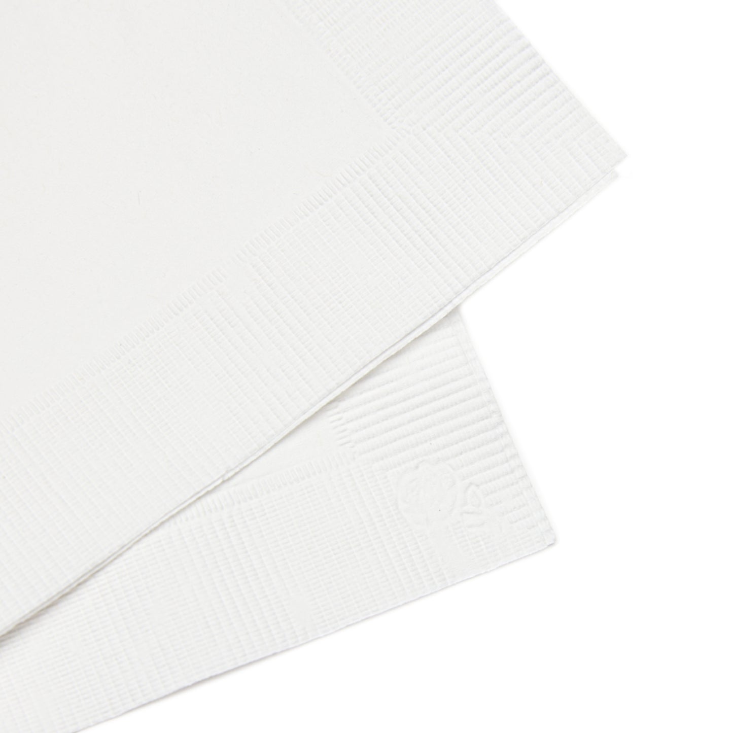 "Us" Diagonal White Coined Napkins