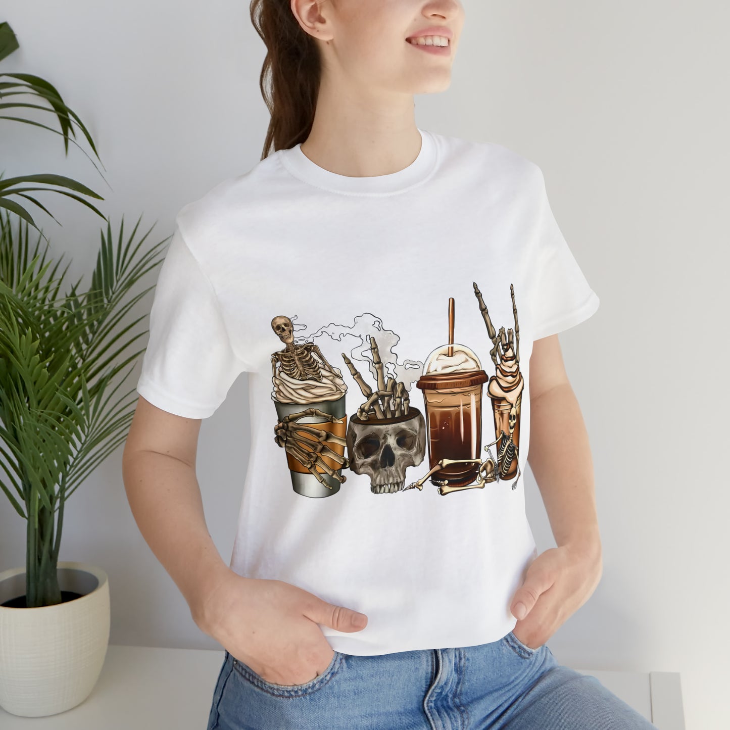 CoffeeLatteeSkulls-Unisex Jersey Short Sleeve Tee