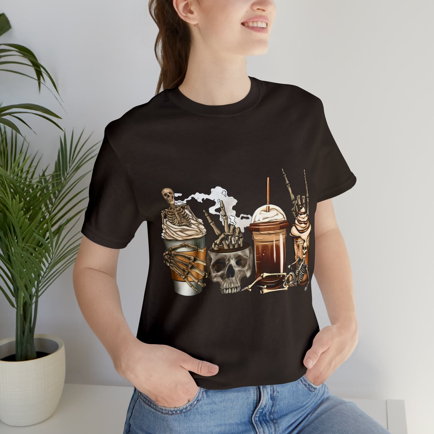 CoffeeLatteeSkulls-Unisex Jersey Short Sleeve Tee